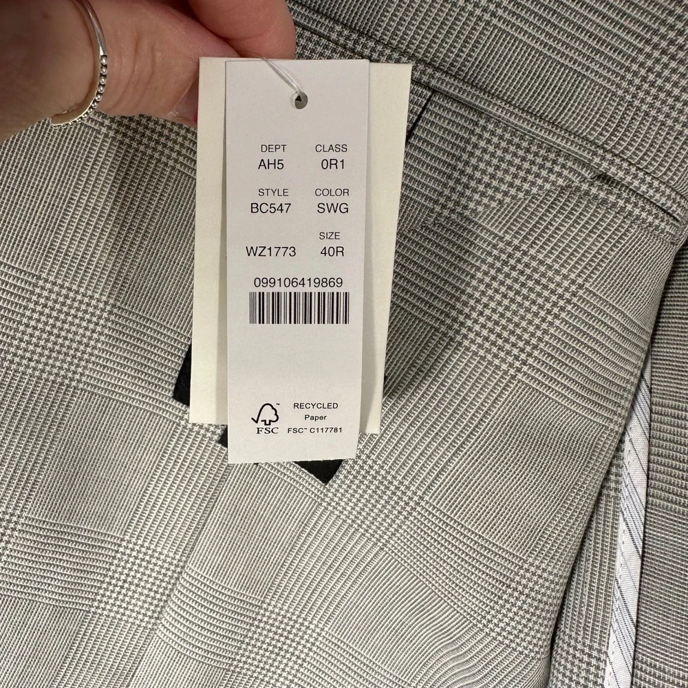 J.Crew Kenmare Blazer Italian Organic Wool‎ Marzotto Grey Glen Plaid Suit Jacket